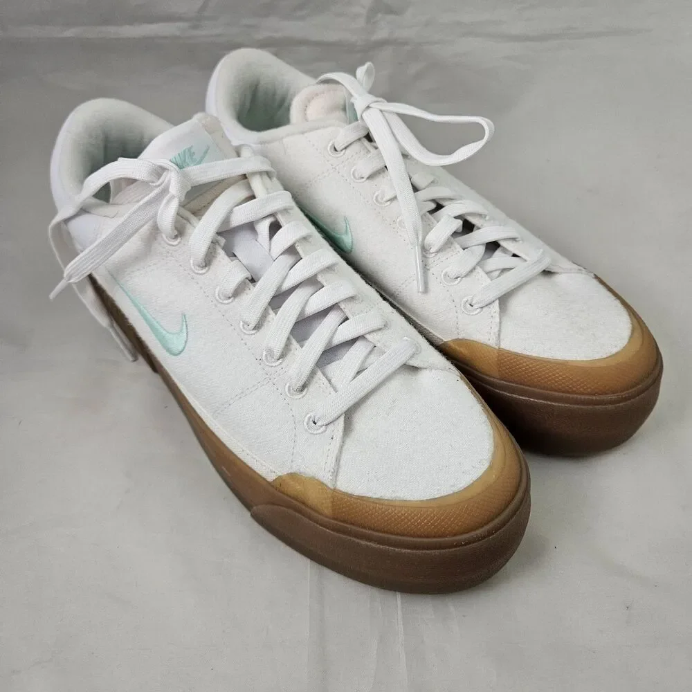 Nike Court Legacy Lift Women Sneakers 10 White Gum Mint Green Casual Effortless